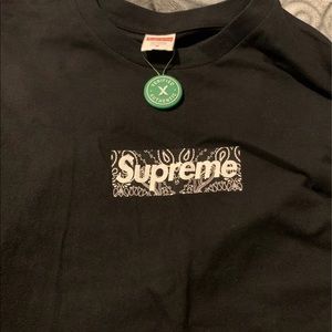 Supreme black Bandana t shirt